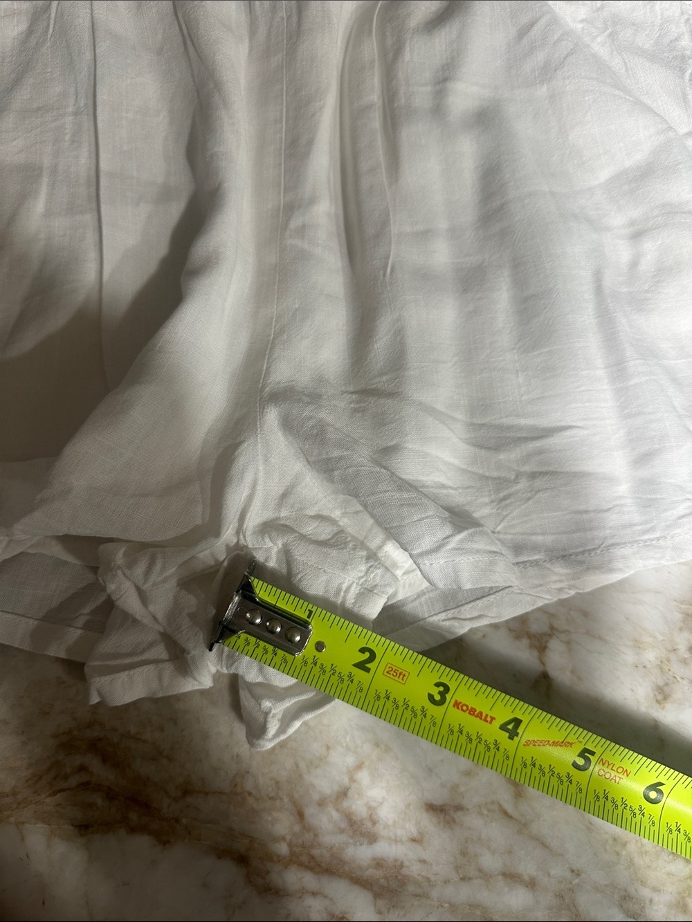 Rhythm. White High-Waist Elastic Shorts - Picture 3 of 5